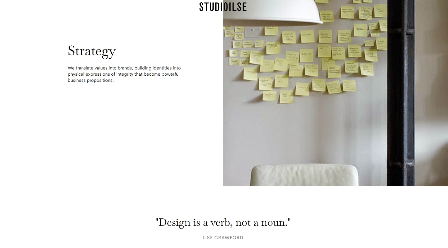 Screenshot of Studio Ilse website (studioilse.com)