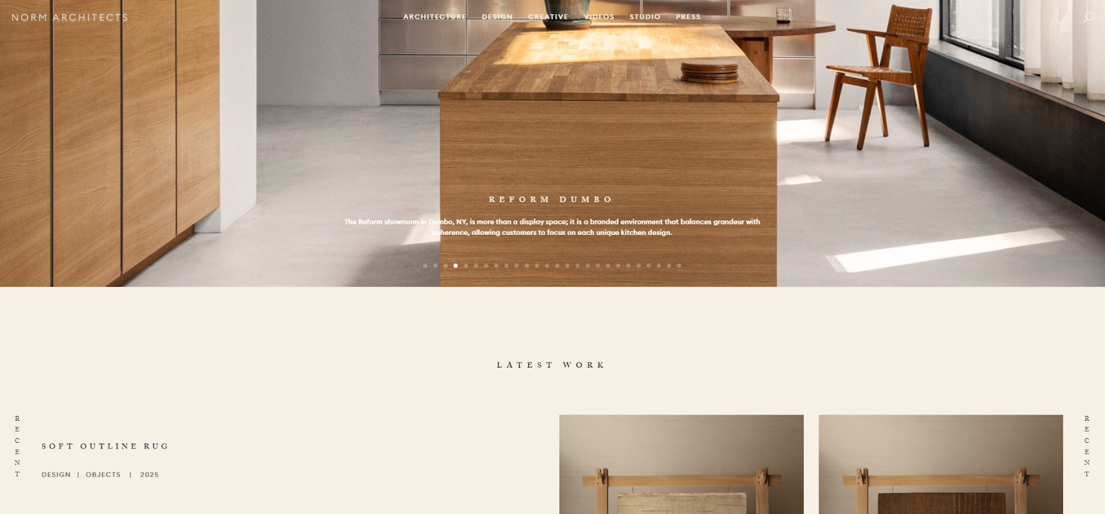 Screenshot of Norm Arquitectos website (normcph.com)