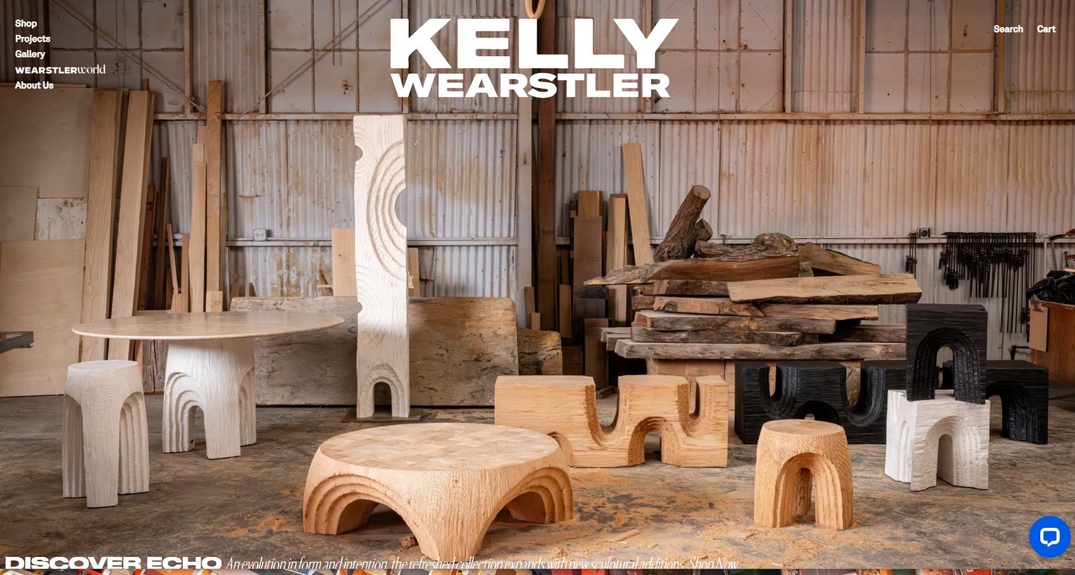 Screenshot of Kelly Wearstler website (kellywearstler.com)