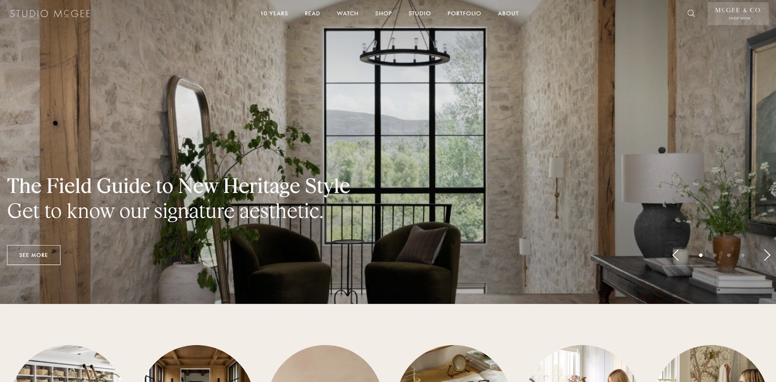 Screenshot of Studio McGee website (studiomcgee.com)