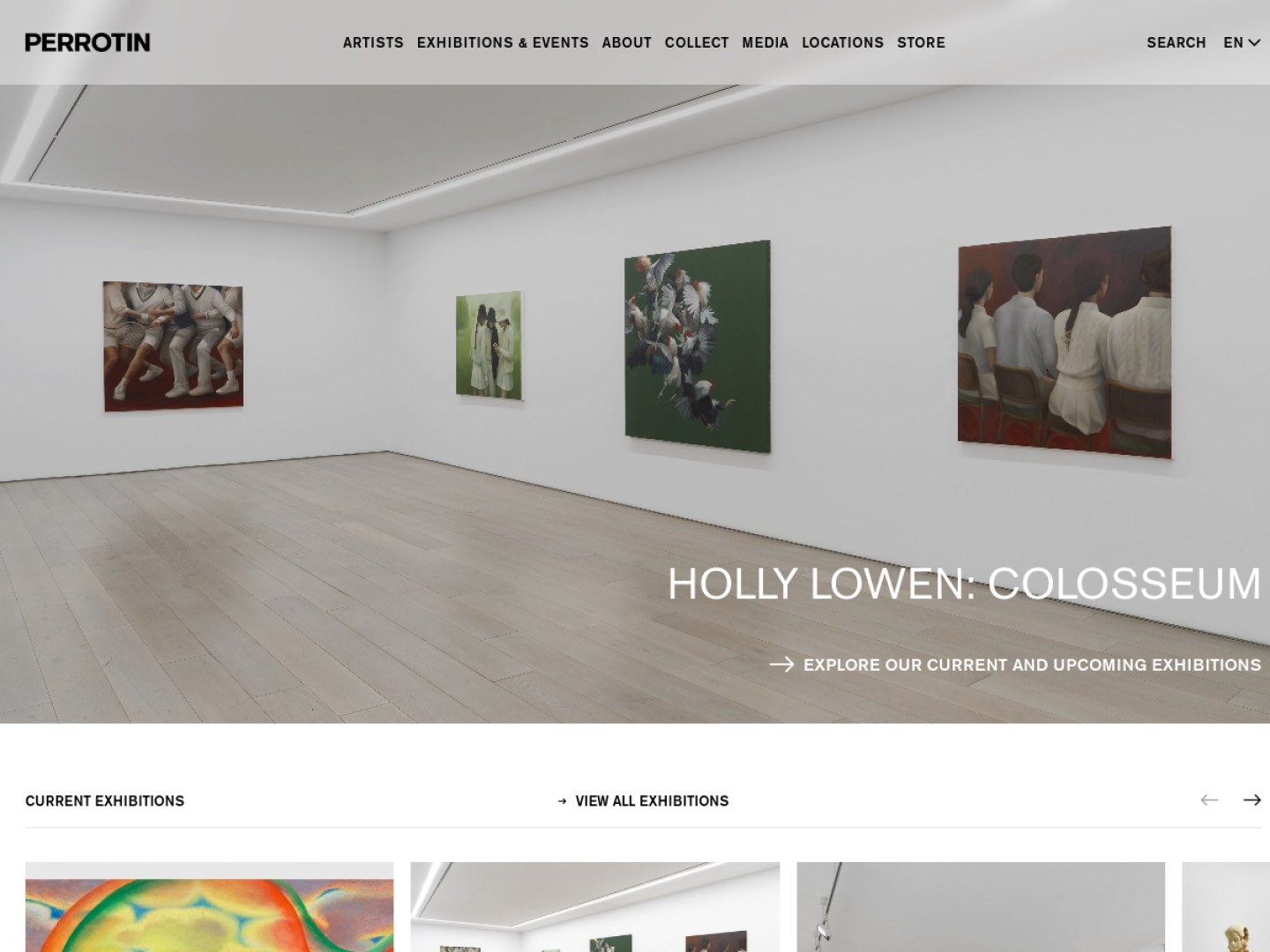 Screenshot of Perrotin website (perrotin.com)