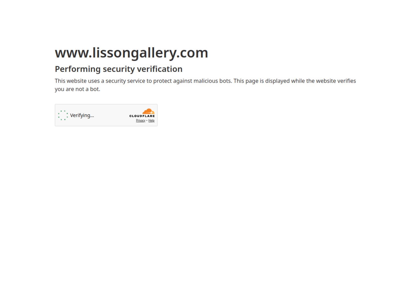 Screenshot of Lisson Gallery website (lissongallery.com)