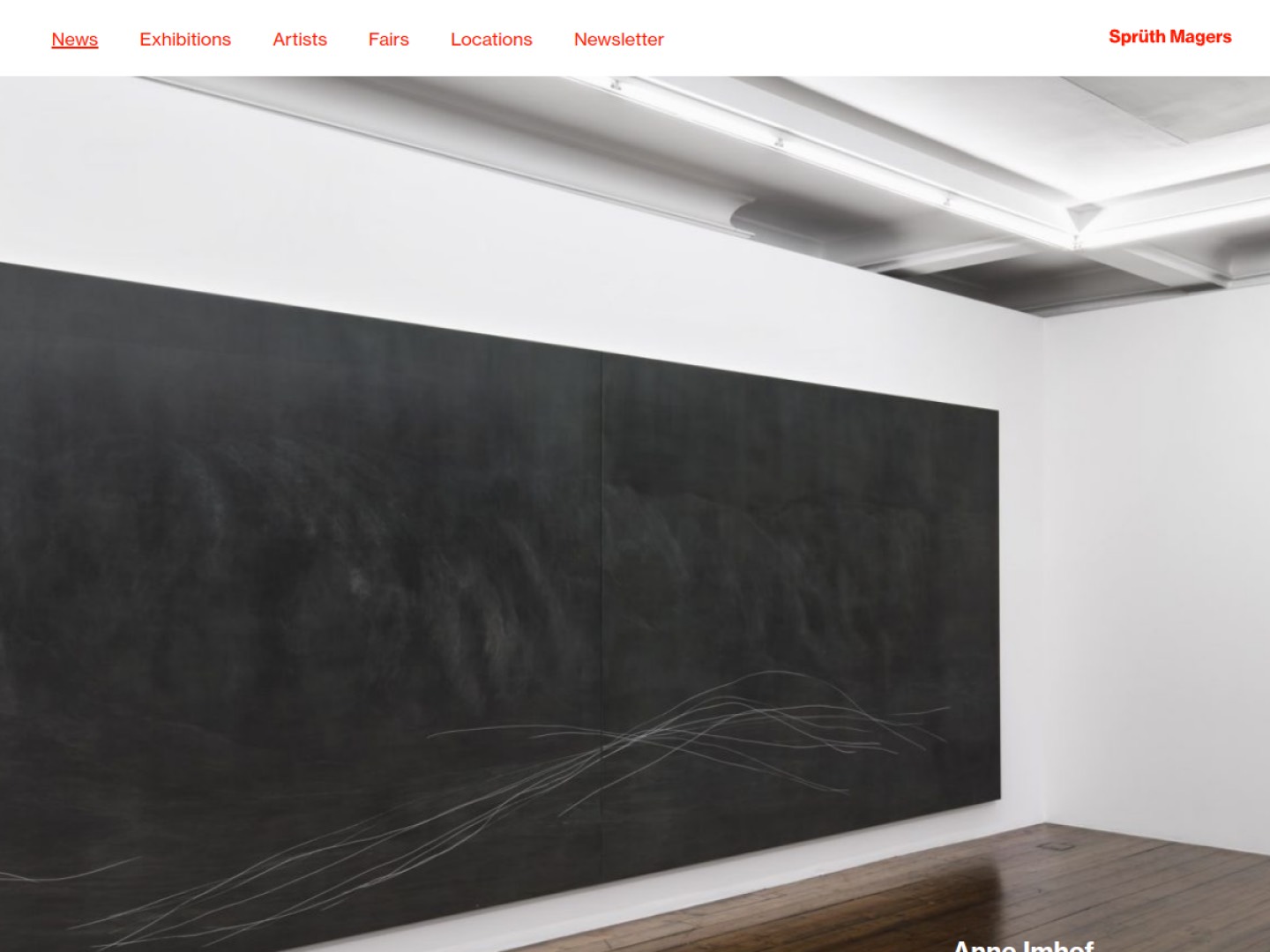 Screenshot of Sprüth Magers website (spruethmagers.com)