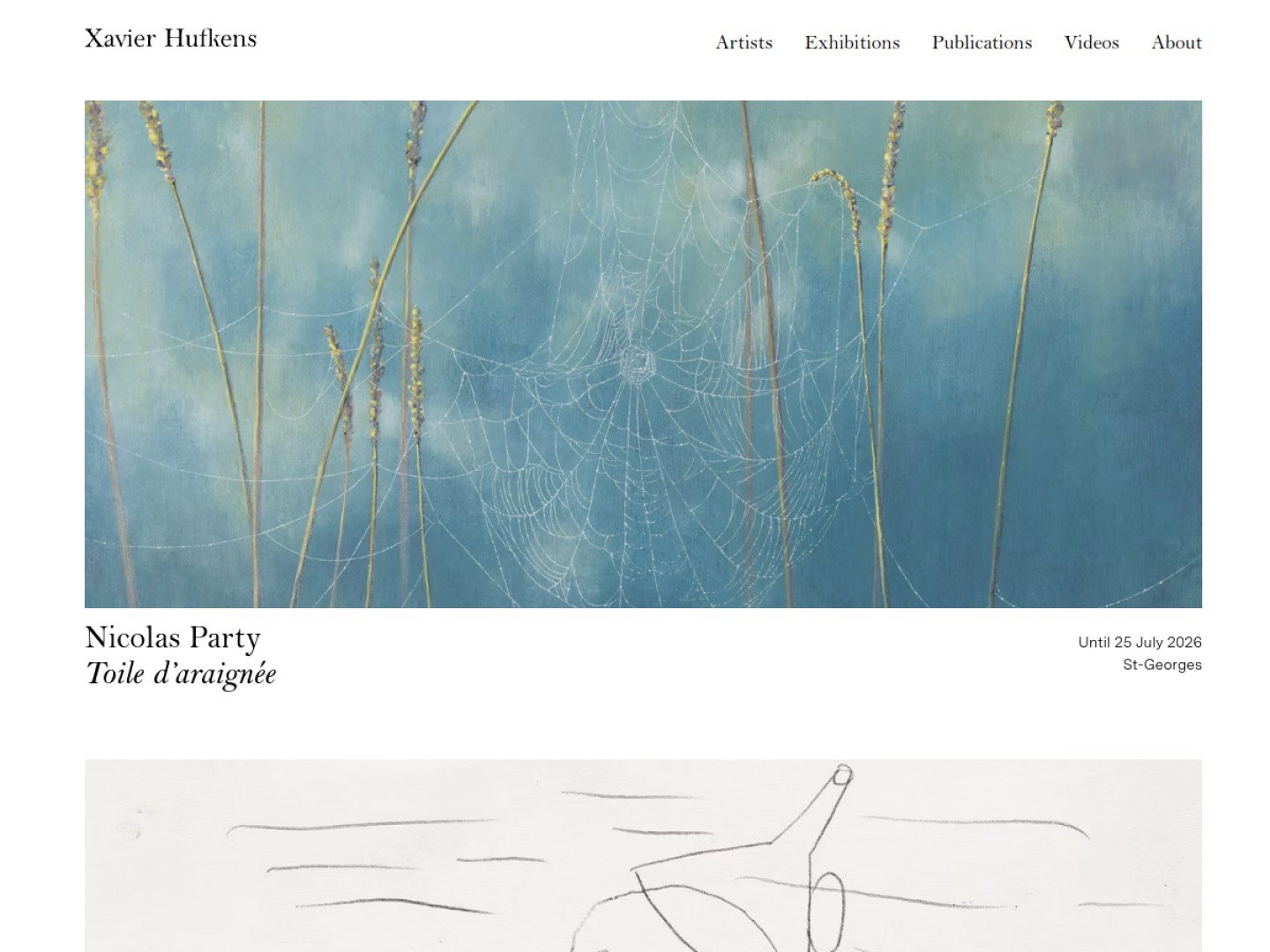 Screenshot of Xavier Hufkens website (xavierhufkens.com)