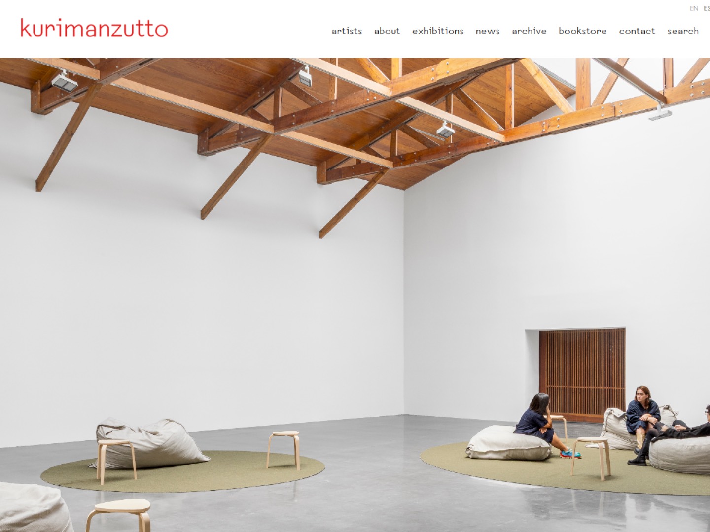 Screenshot of Kurimanzutto website (kurimanzutto.com)