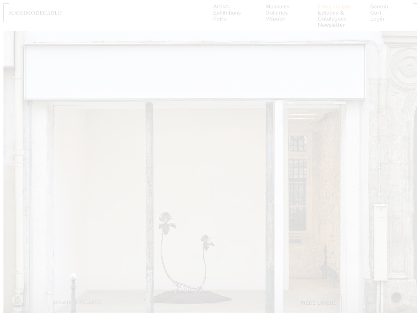 Screenshot of Massimo De Carlo website (massimodecarlo.com)