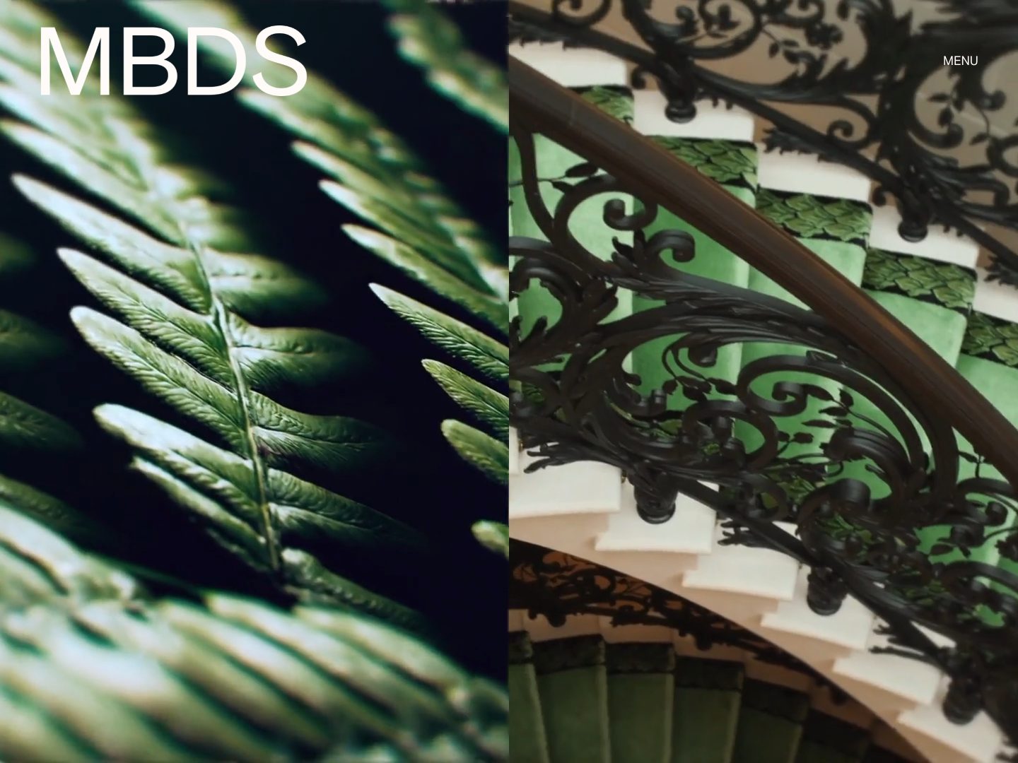 Screenshot of Martin Brudnizki Design Studio website (mbds.com)