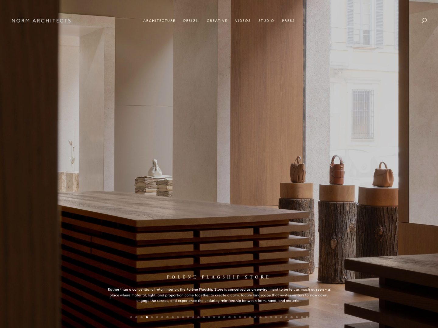 Screenshot of Norm Arquitectos website (normcph.com)