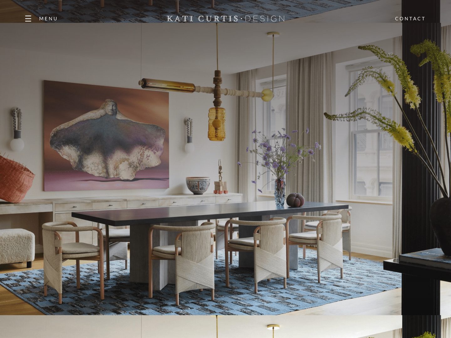 Screenshot of Kati Curtis Design website (katicurtisdesign.com)