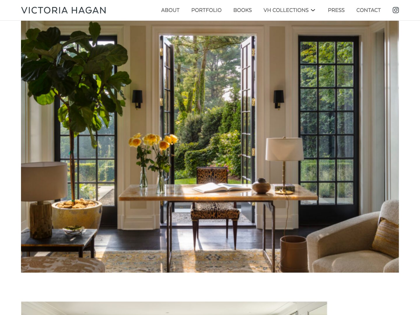 Screenshot of Victoria Hagan Interiors website (victoriahagan.com)