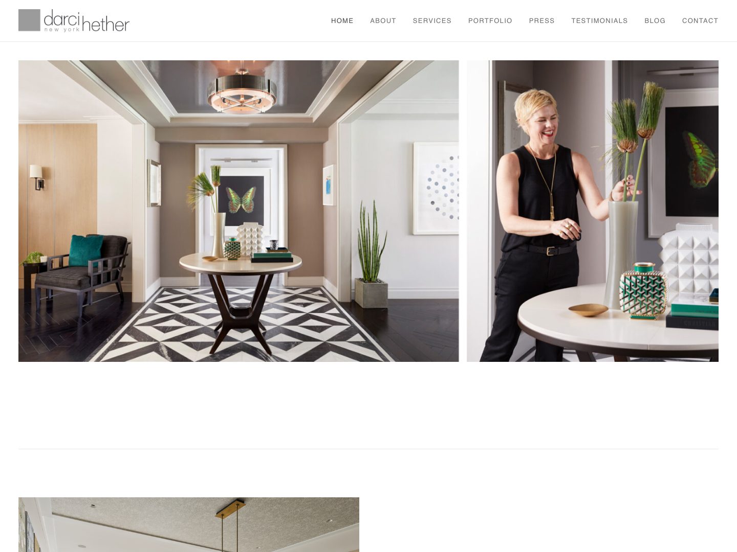 Screenshot of darci hether new york website (darcihether.com)