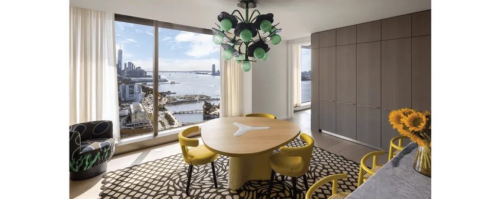 A contemporary dining space before AI restyling